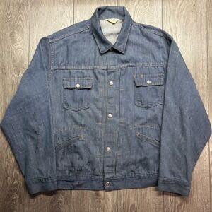 Vintage J.C Penney Ranchcraft Penn-Prest Denim Jacket Mens Large Western 70s